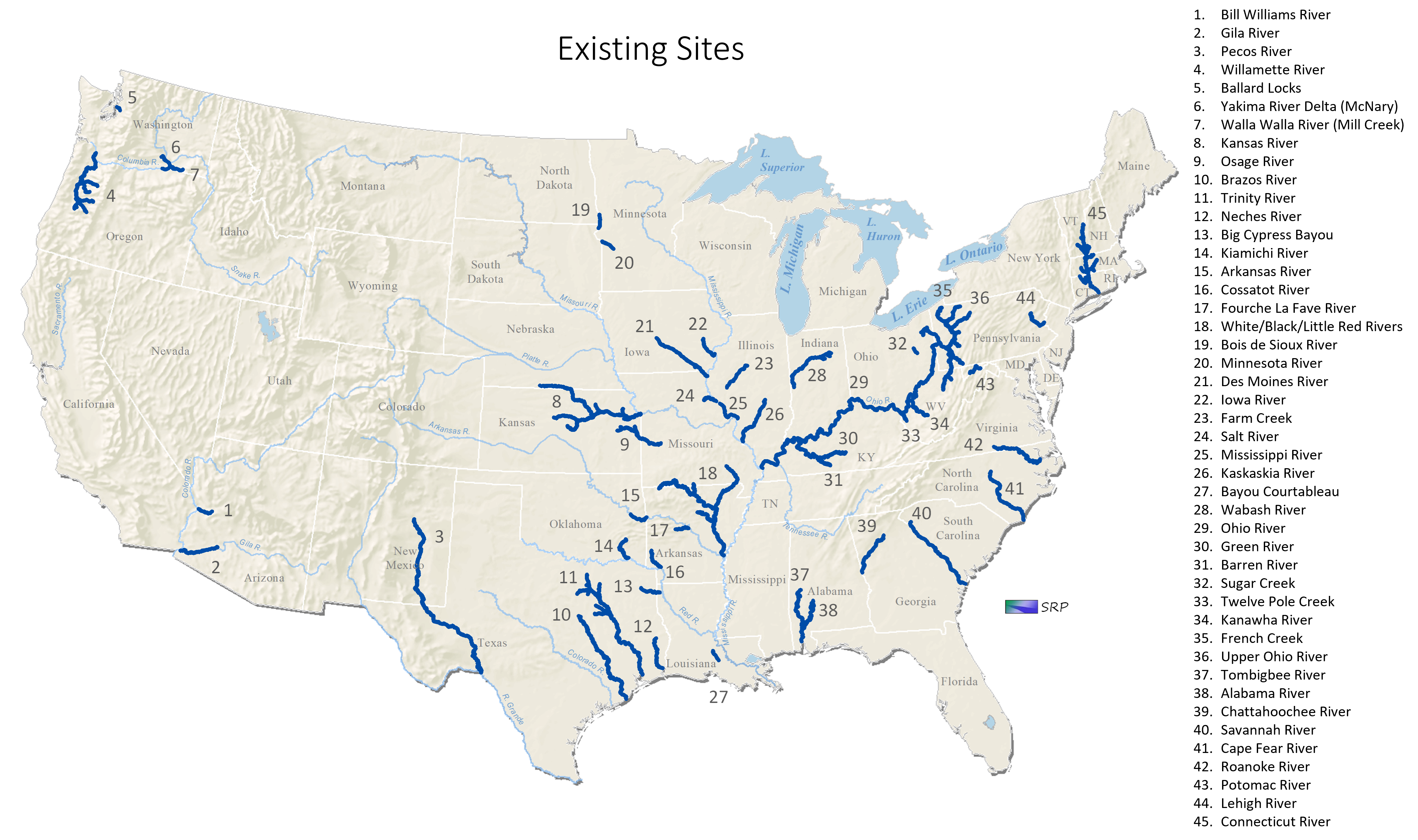 Sustainable Rivers is an ongoing national program to increase environmental benefits provided by Corps already built water resources projects. Sustainable Rivers involves work on Corps infrastructure in more than 40 river systems and 12,000 river miles.